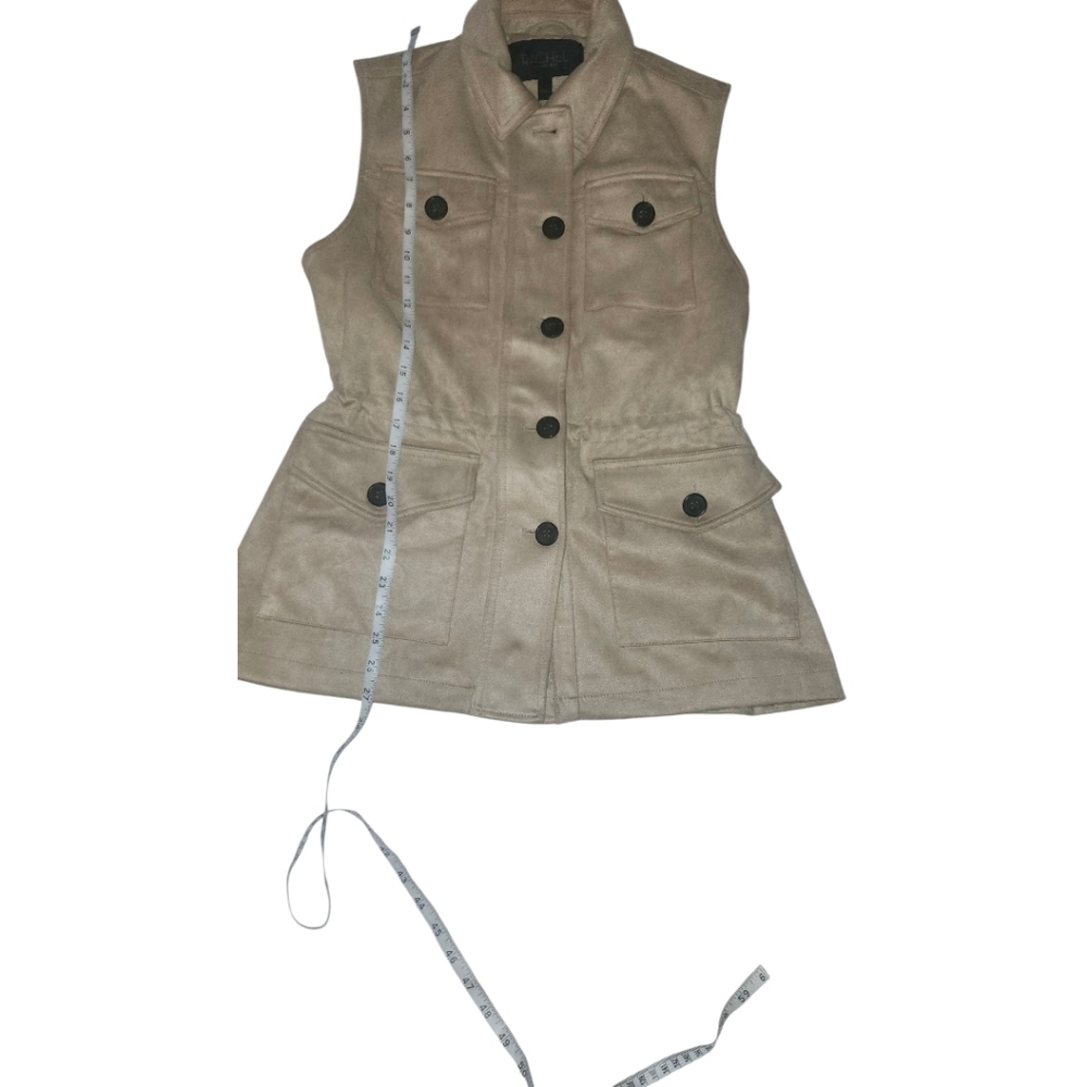 Tan color faux suede soft vest - Picture 6 of 12